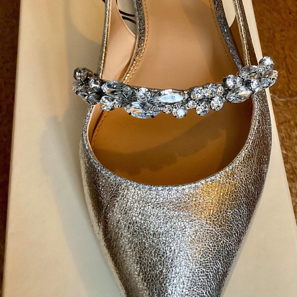 Badgley Mischka shiny flats
